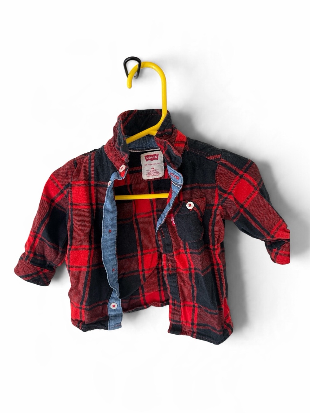 Levi's Kids Red & Black Plaid Button-Front Jacket